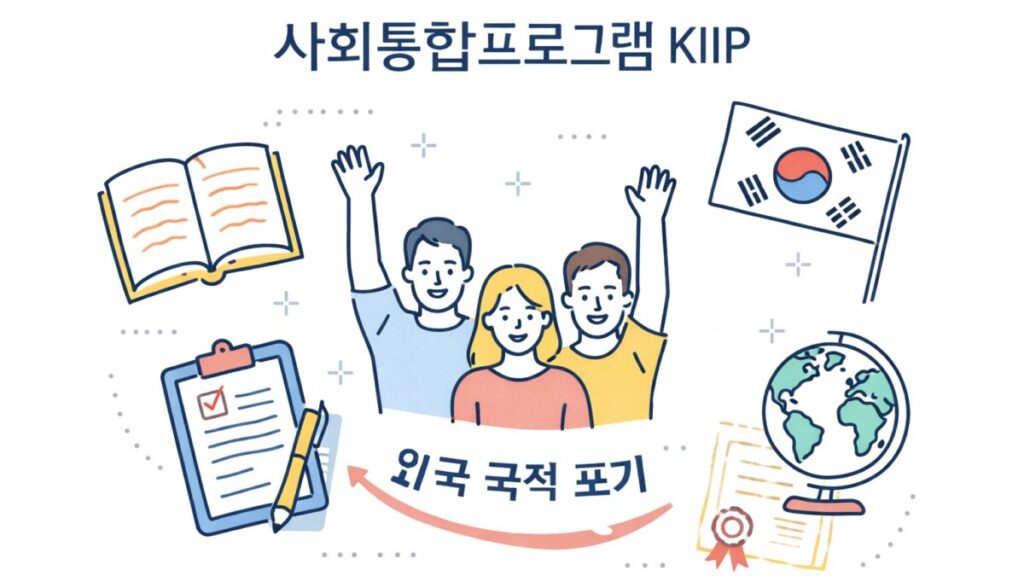 사회통합프로그램(KIIP) 이수 및 외국 국적 포기 절차 안내