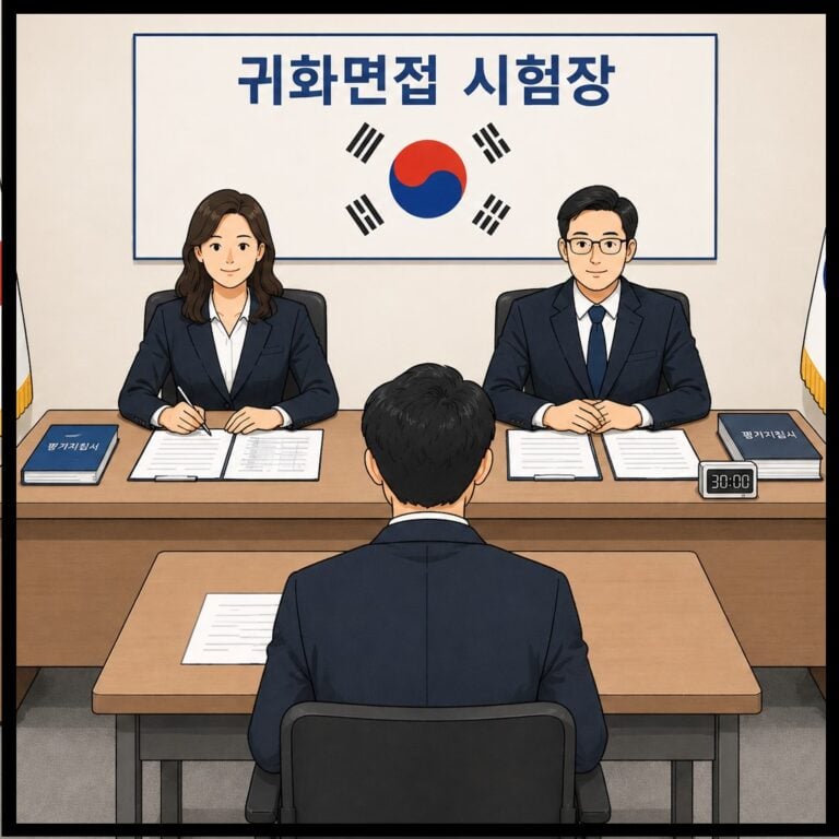 귀화면접 시험장