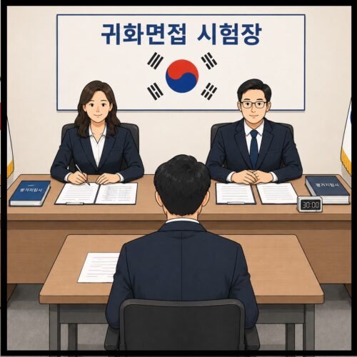 귀화면접 시험장